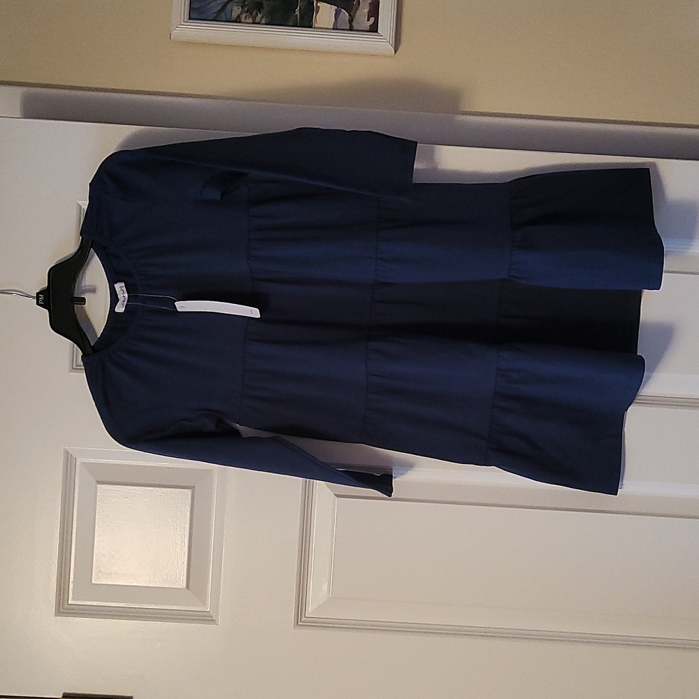🔅Sunshine Swing blue dress, casual